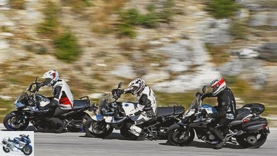 Yamaha MT-09 Tracer, MV Agusta Stradale 800 and Triumph Tiger 800 XRx
