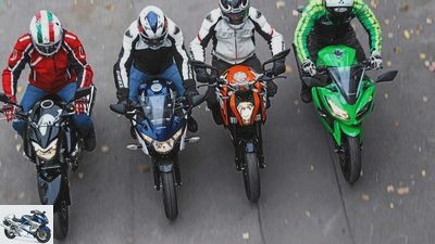 250 class: Honda, Kawasaki, KTM and Suzuki