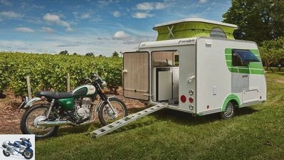 5 caravans for motorcycle transport