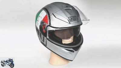 AGV K-3 SV full face helmet in the test