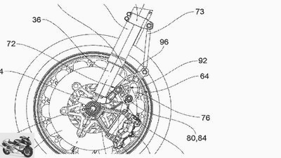 Aprilia patent: comeback of the anti-dive system