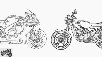Yamaha motorcycles for coloring: Against boredom