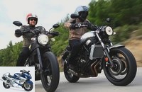 Yamaha XSR 700 and Ducati Scrambler retro bikes in comparison