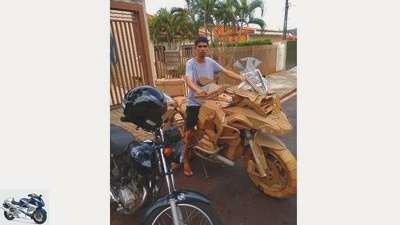 Brazilian builds the BMW R 1250 GS entirely from cardboard