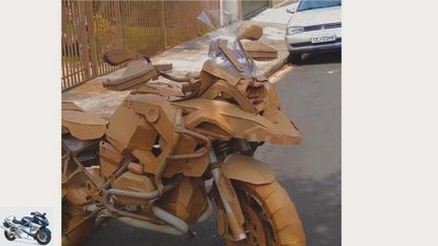 Brazilian builds the BMW R 1250 GS entirely from cardboard