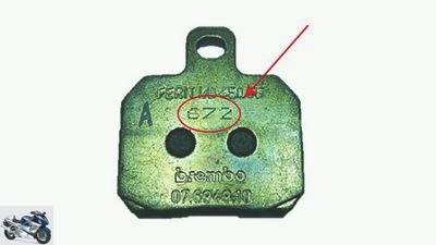 Brembo brake pad recall number 672