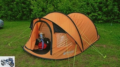 Camping with transalpine friends - camping accessories put to the test