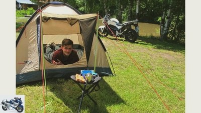 Camping with motorcycles