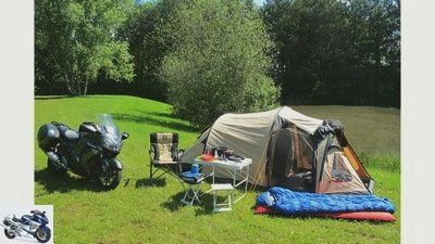 Camping with motorcycles