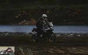 The F850GS is placed between the Triumph Tiger 800 and Honda Africa Twin