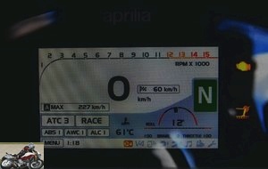 Aprilia V4 instrumentation