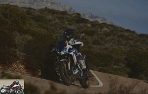 The CRF1100L is at ease on small Sardinian roads