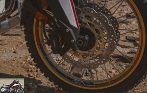 Front brake of the Honda CRF1100L Africa Twin Adventure Sports