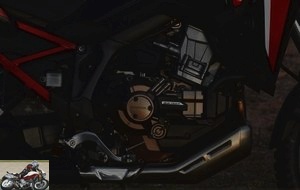 The engine of the Honda Africa Twin 1100
