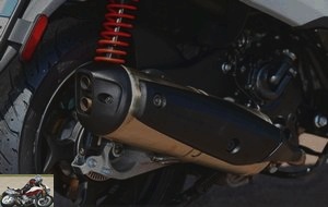 The silencer of the Piaggio MP3 500 HPE Sport