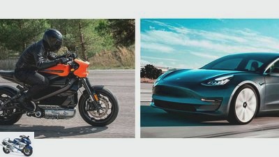 E-Harley versus Tesla Model 3: Electric quarter mile race in Texas