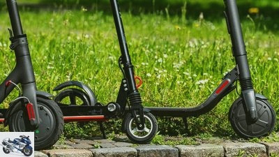 E-scooters in the test: Xiaomi M365, Segway Ninebot ES2 and Moovi