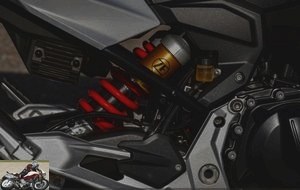 The rear shock absorber of the BMW F 900 R