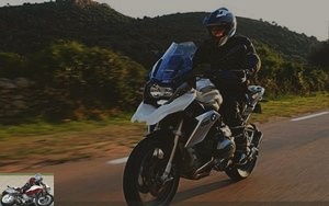 BMW R1200GS on the road