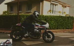 The BMW R nineT Racer in town