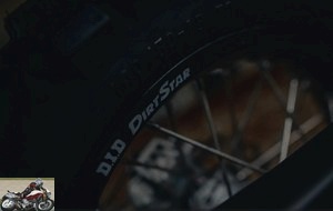 The rim of the KTM 690 Enduro R
