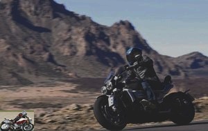 The Triumph Rocket 3 GT on the road