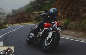 The Triumph Rocket 3 R on the road