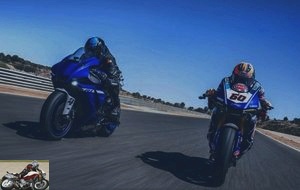 The 2020 R1 in a straight line