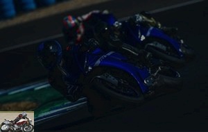 Test of the Yamaha YZF-R1 on the track