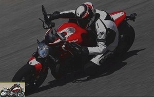 Ducati Monster 1200 R on the track