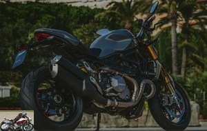 Ducati Monster 1200 S from behind