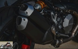 The double silencer of the Ducati Monster 1200 S