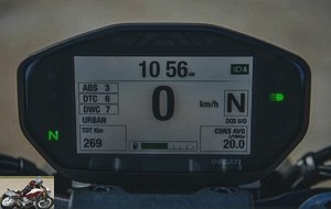The instrumentation of the Ducati Monster 1200 S