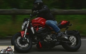 Ducati Monster 1200 on motorway