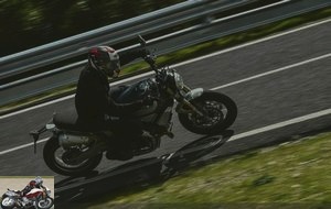 The Ducati Scrambler 1100 on the fast track