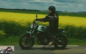 Ducati Scrambler Sixty2 on motorway