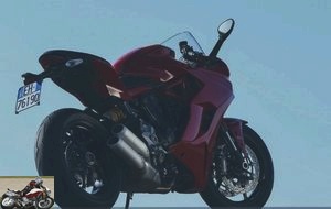 The Ducati Supersport sports a magnificent single-sided arm