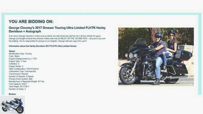 George Clooney is auctioning his Harley