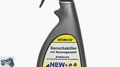Odor remover for helmets and suits in the product test