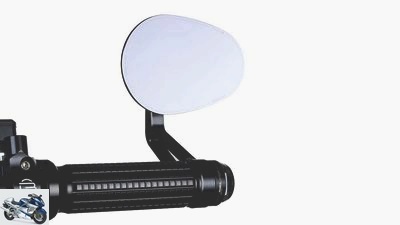 Glass-free rear-view mirrors for motorbikes