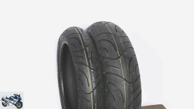 Inexpensive motorcycle tires in the product test