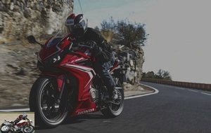 The Honda CBR500R on the fast track