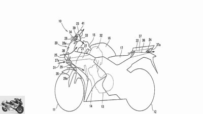 Honda patent: Fireblade indicator as a winglet?