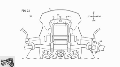 Honda patent: head-up display for motorcycles