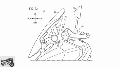 Honda patent: head-up display for motorcycles