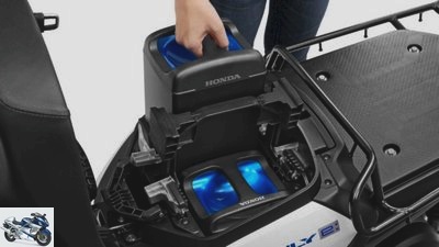 Honda presents a new battery exchange system
