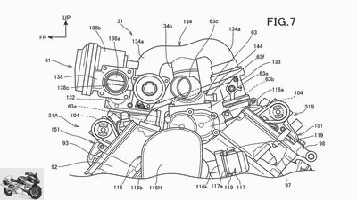 Honda V2 with supercharging: patent for supercharged V-twin