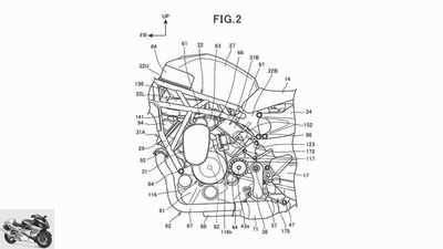 Honda V2 with supercharging: patent for supercharged V-twin