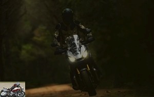 The Honda X-ADV on a forest path