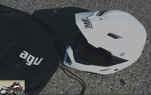 Cross helmet & SM AGV AX-8 Evo and its protective cover
